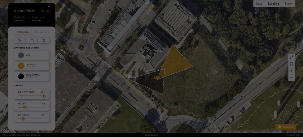 Coverage angle